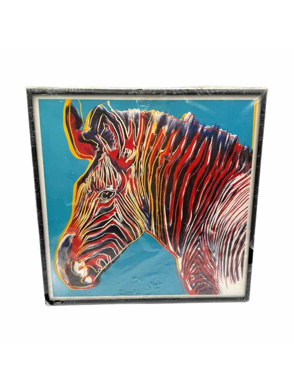 1989 Andy Warhol’s “Grevy’s Zebra” Endangered Species Series Framed Offset Print